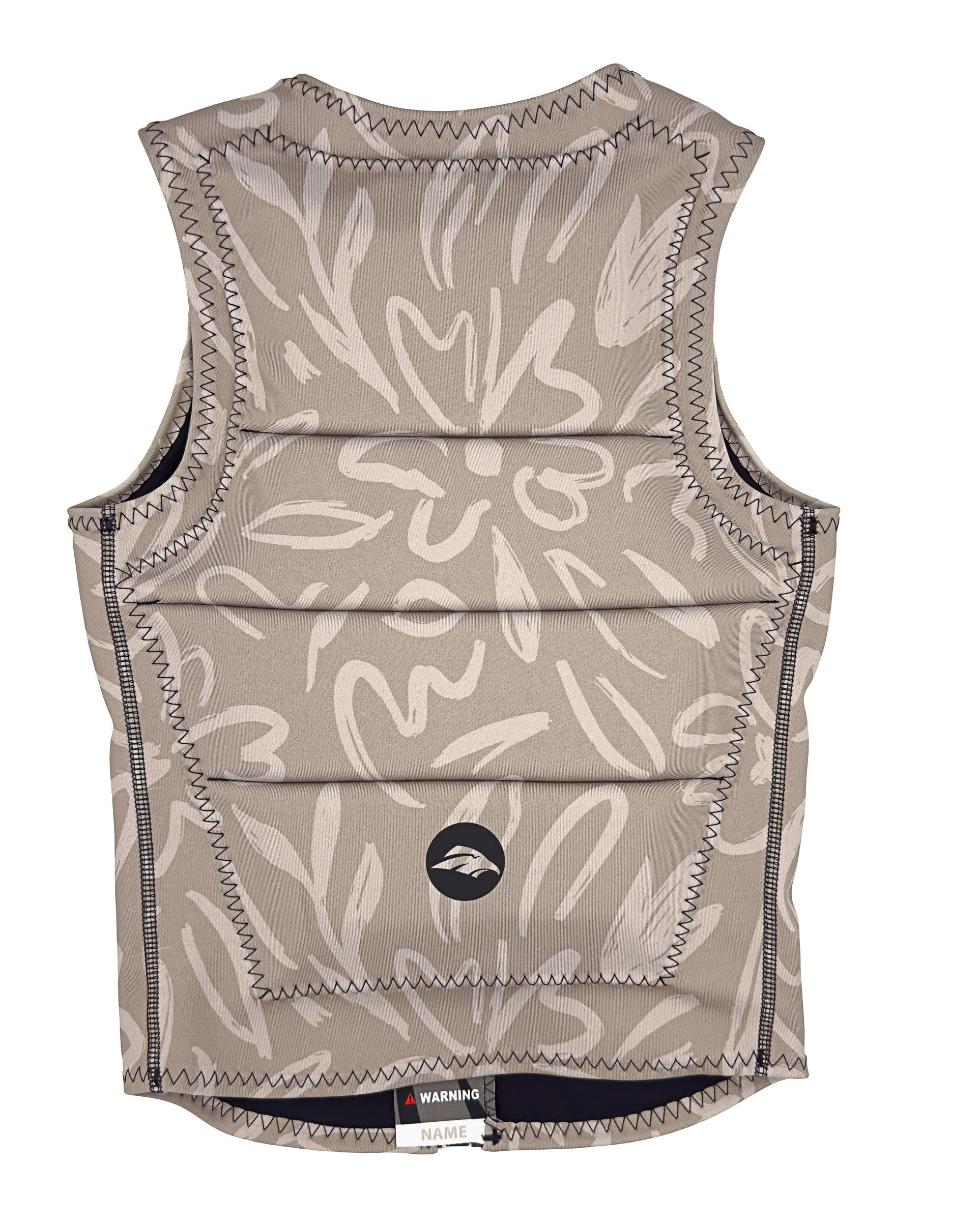 Eagle Womens Comp Impact Water Ski and Wakeboard and Surf Vest Back - Tan