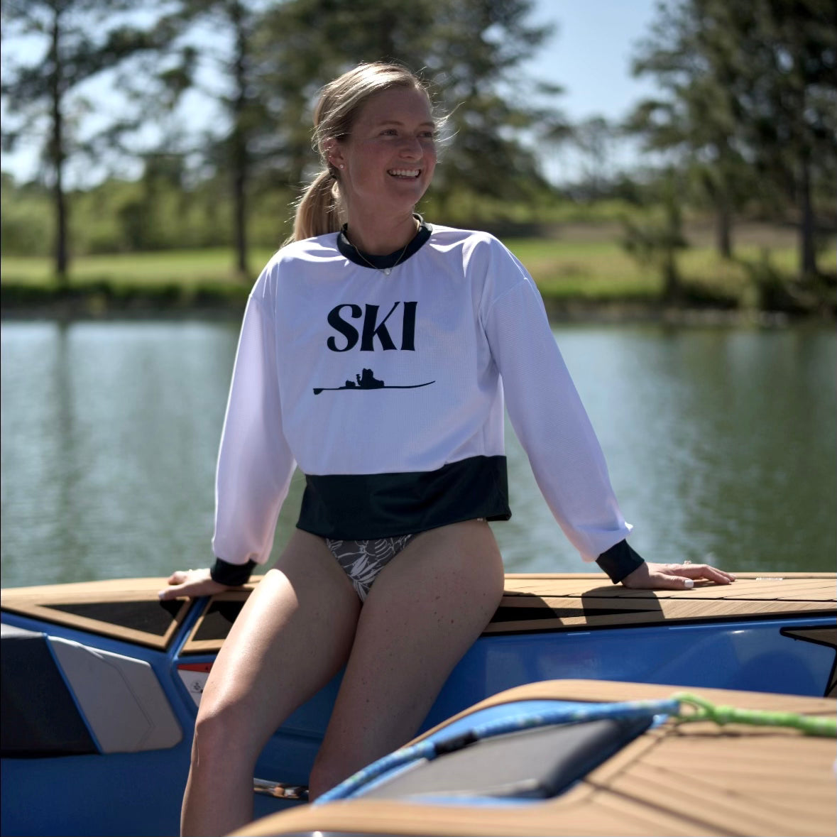 Crewneck Sun Shirt- Navy