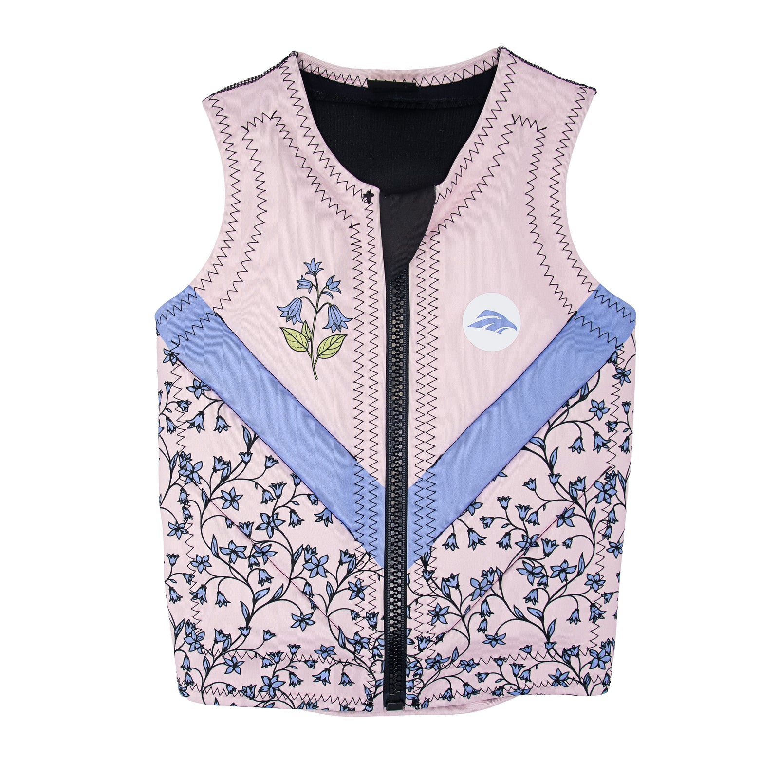 2026 Eagle Girl's Bluebell Floral Vest- Periwinkle/Pink