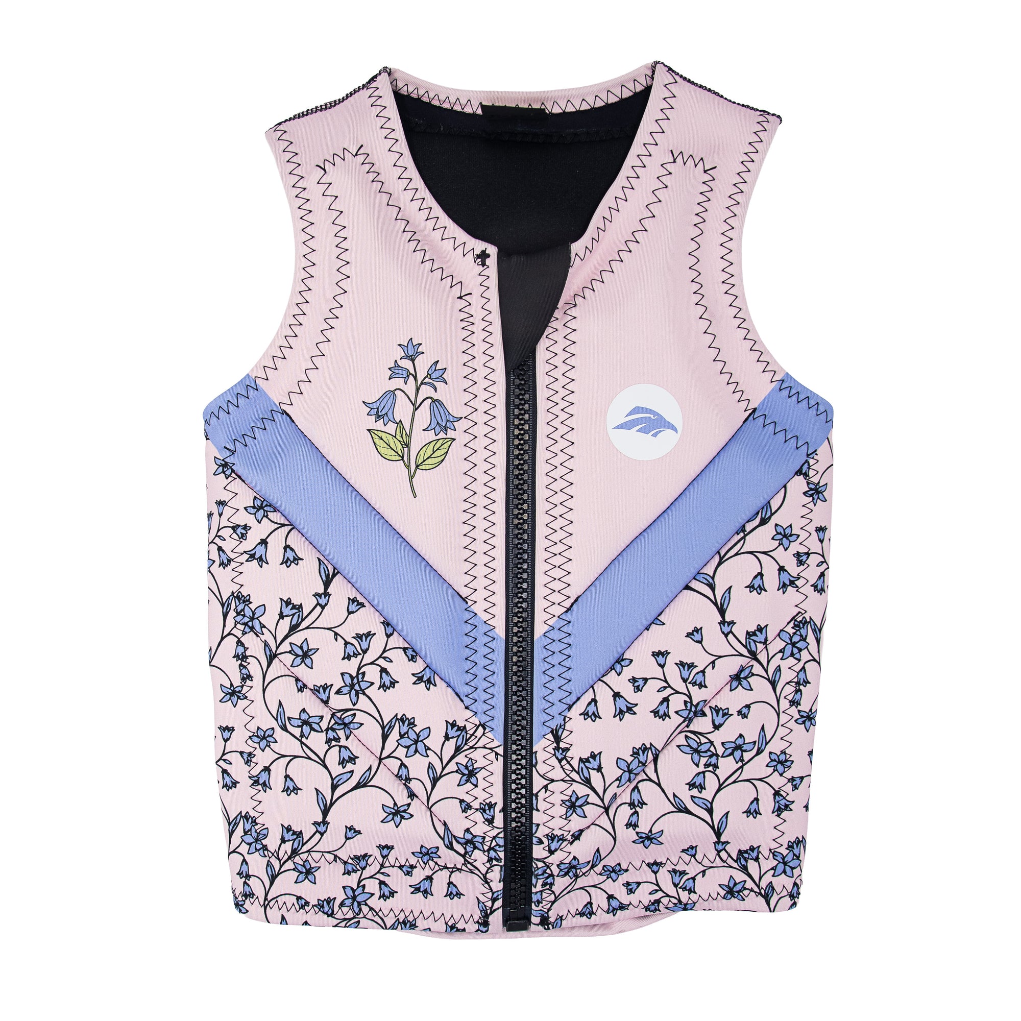 2026 Eagle Girl's Bluebell Floral Vest- Periwinkle/Pink
