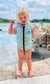 Wild Daisies Girls Vest- Yellow and Teal