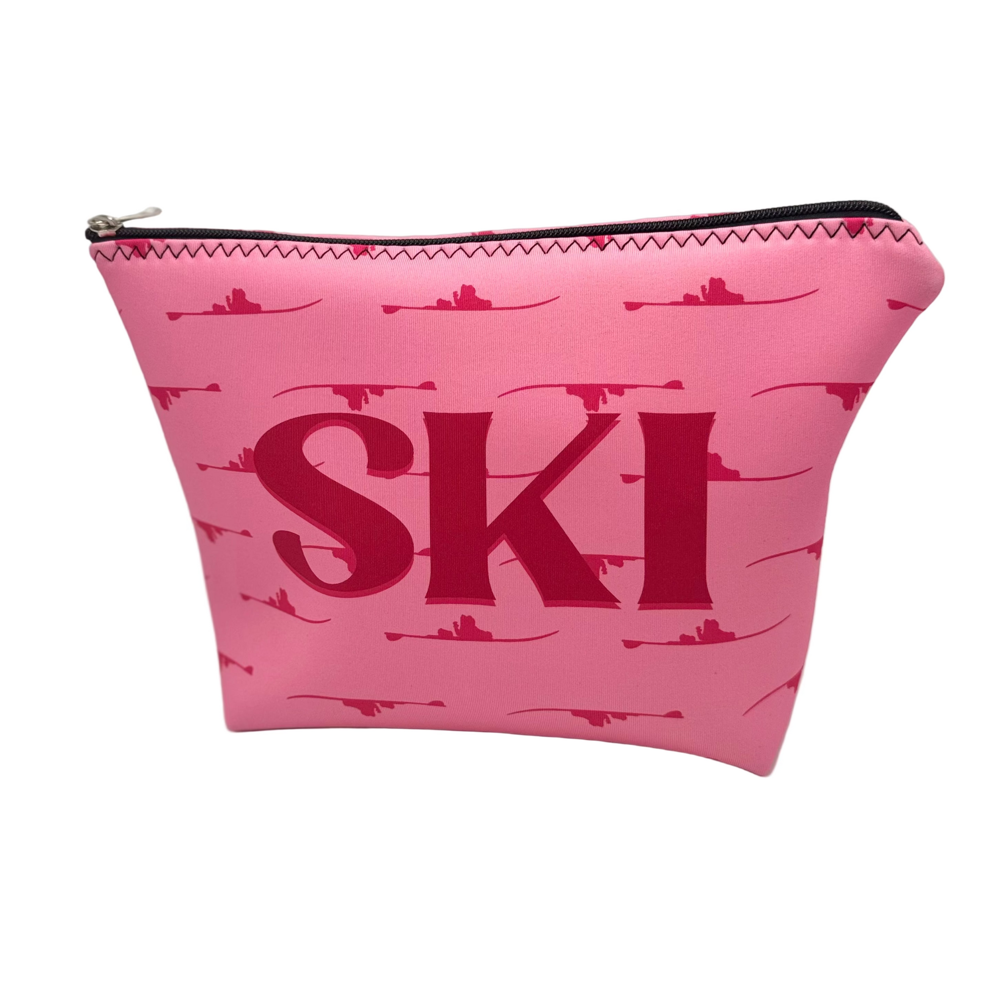 SKI Zipper Pouch- Watermelon and Pink