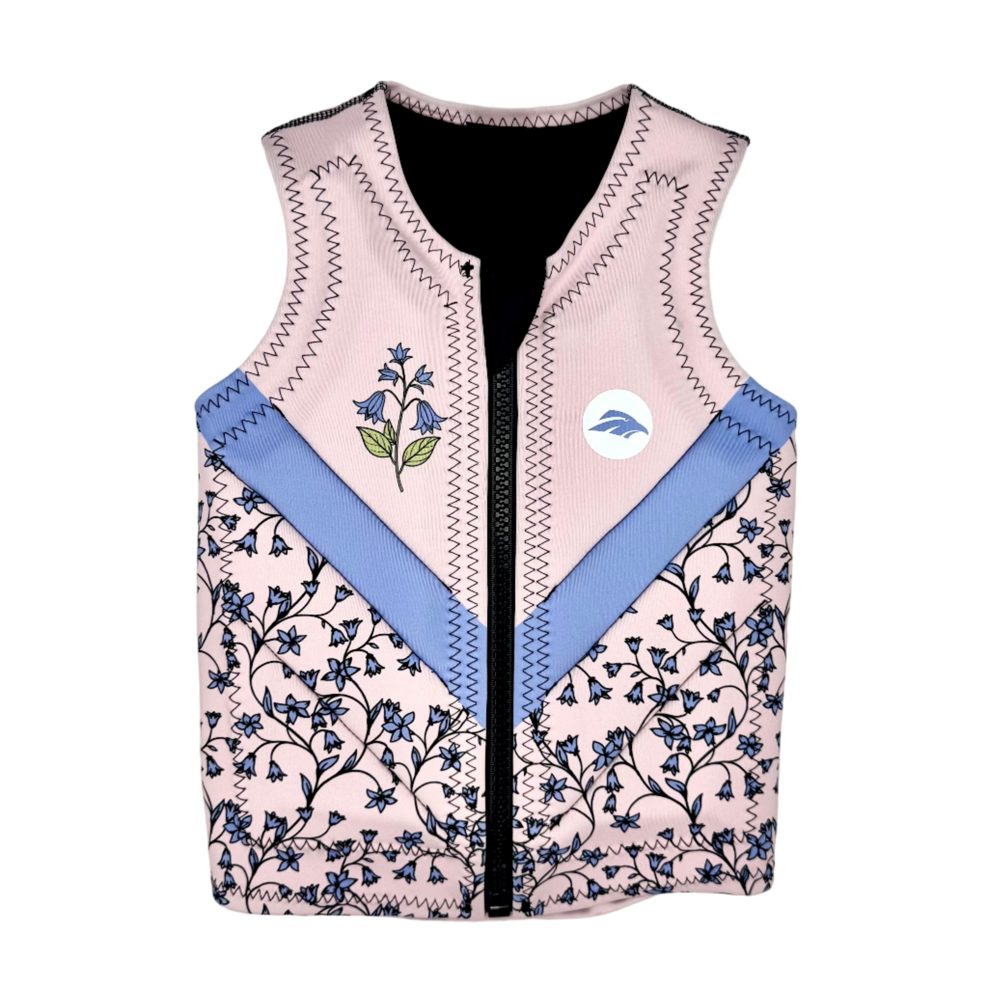 2026 Girl's Bluebell Floral Vest- Periwinkle/Pink