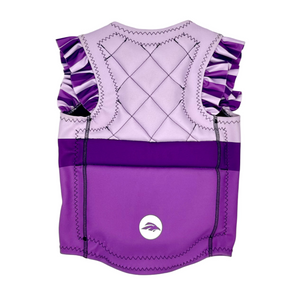 Tri Color Girls Vest- Purple