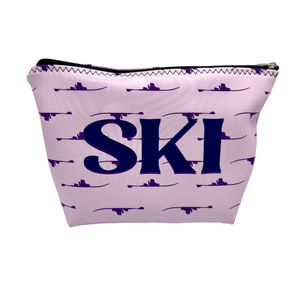 SKI Zipper Pouch- Purple