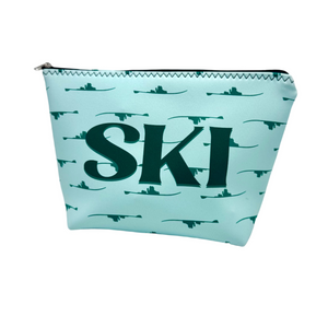 SKI Zipper Pouch- Teal