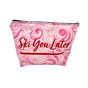 Ski You Later Zipper Pouch- Pink and Watermelon