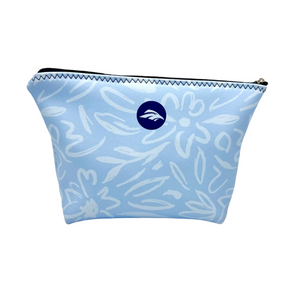 Meet Me at the Boat Zipper Pouch- Blue/Navy