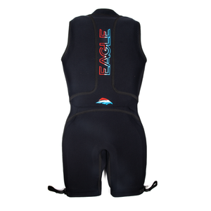 Eagle All Black Red/White/Blue Mens Barefoot Wetsuit